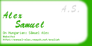 alex samuel business card